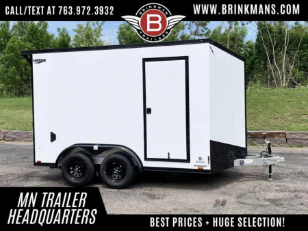 New Lightning 7.5x12 Enclosed Trailer - Rear Ramp- Blackout Package!