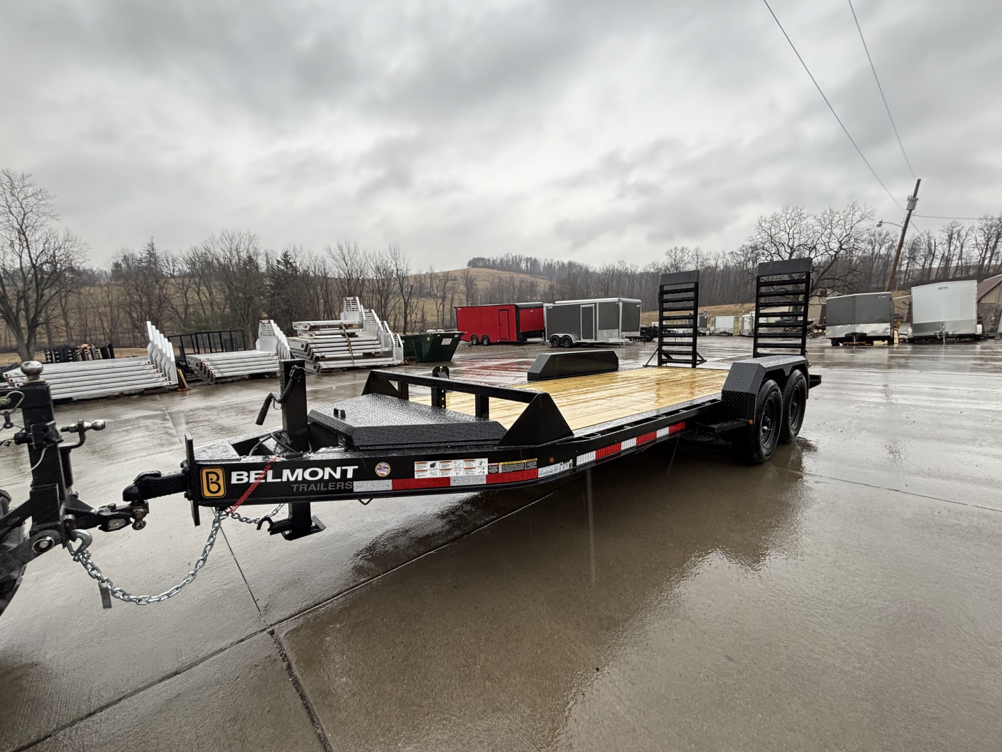 New 2026 Belmont Trailers - EFX 8216 Equipment Trailer w/ Stand Up Ramps - 14000# GVWR