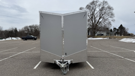 New Lightning 7.5x12 Aluminum Tandem Axle Enclosed Trailer - Rear Ramp!