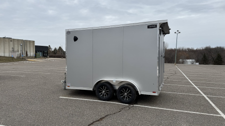 New Lightning 7.5x12 Aluminum Tandem Axle Enclosed Trailer - Rear Ramp!