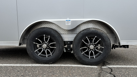 New Lightning 7.5x12 Aluminum Tandem Axle Enclosed Trailer - Rear Ramp!