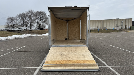 New Lightning 7.5x12 Aluminum Tandem Axle Enclosed Trailer - Rear Ramp!