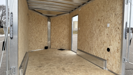 New Lightning 7.5x12 Aluminum Tandem Axle Enclosed Trailer - Rear Ramp!