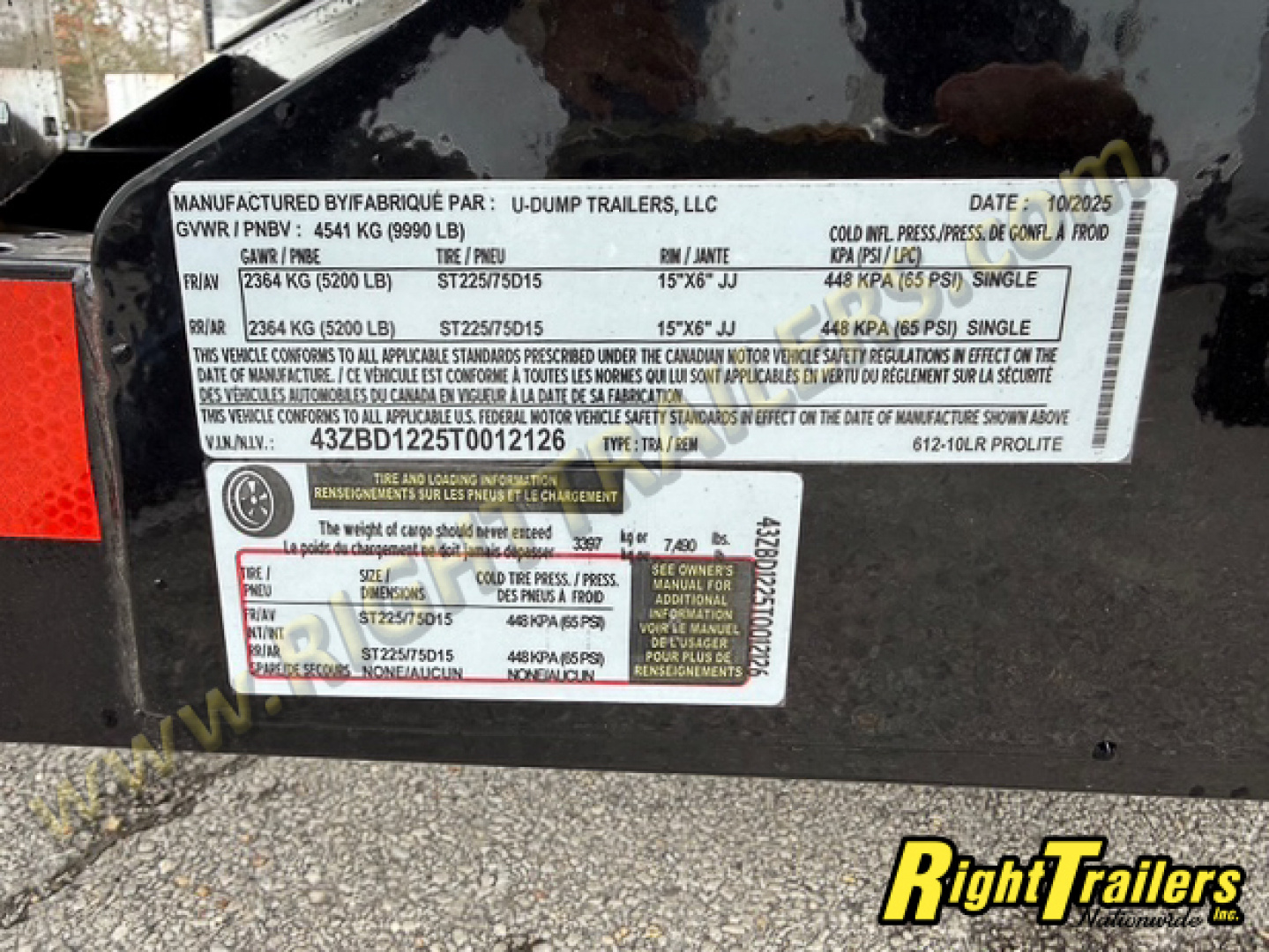 New 2026 6X12 U-Dump Dump Trailer