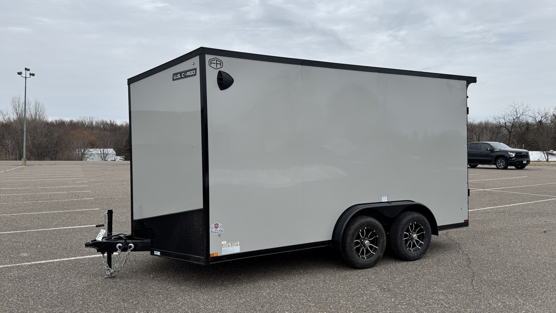New US Cargo 7.5x14 Enclosed Trailer - RAMP DOOR & Blackout Package!