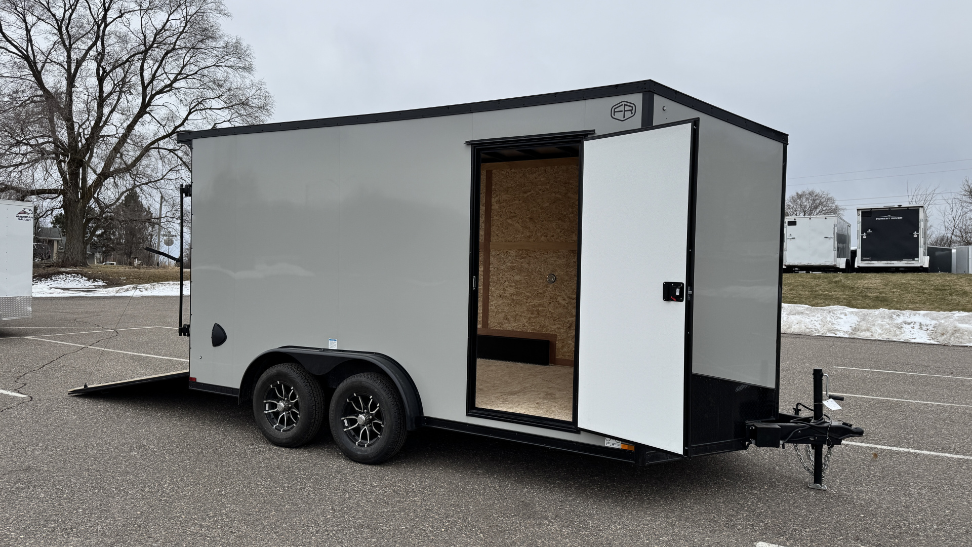 New US Cargo 7.5x14 Enclosed Trailer - RAMP DOOR & Blackout Package!