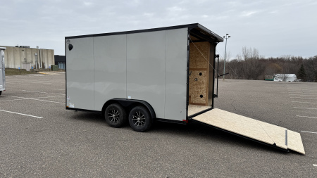 New US Cargo 7.5x14 Enclosed Trailer - RAMP DOOR & Blackout Package!