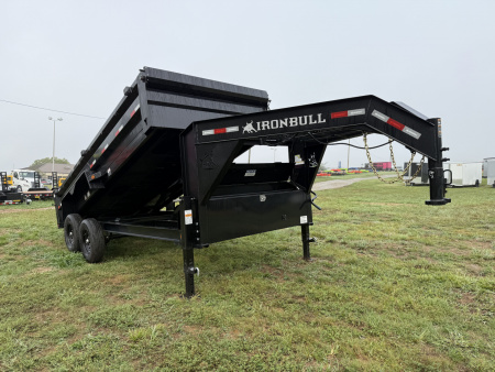 New 2026 Iron Bull DTG 14K 7X16 GOOSENECK SCISSOR LIFT Dump Trailer
