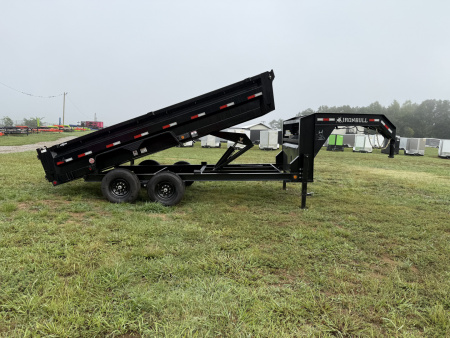 New 2026 Iron Bull DTG 14K 7X16 GOOSENECK SCISSOR LIFT Dump Trailer