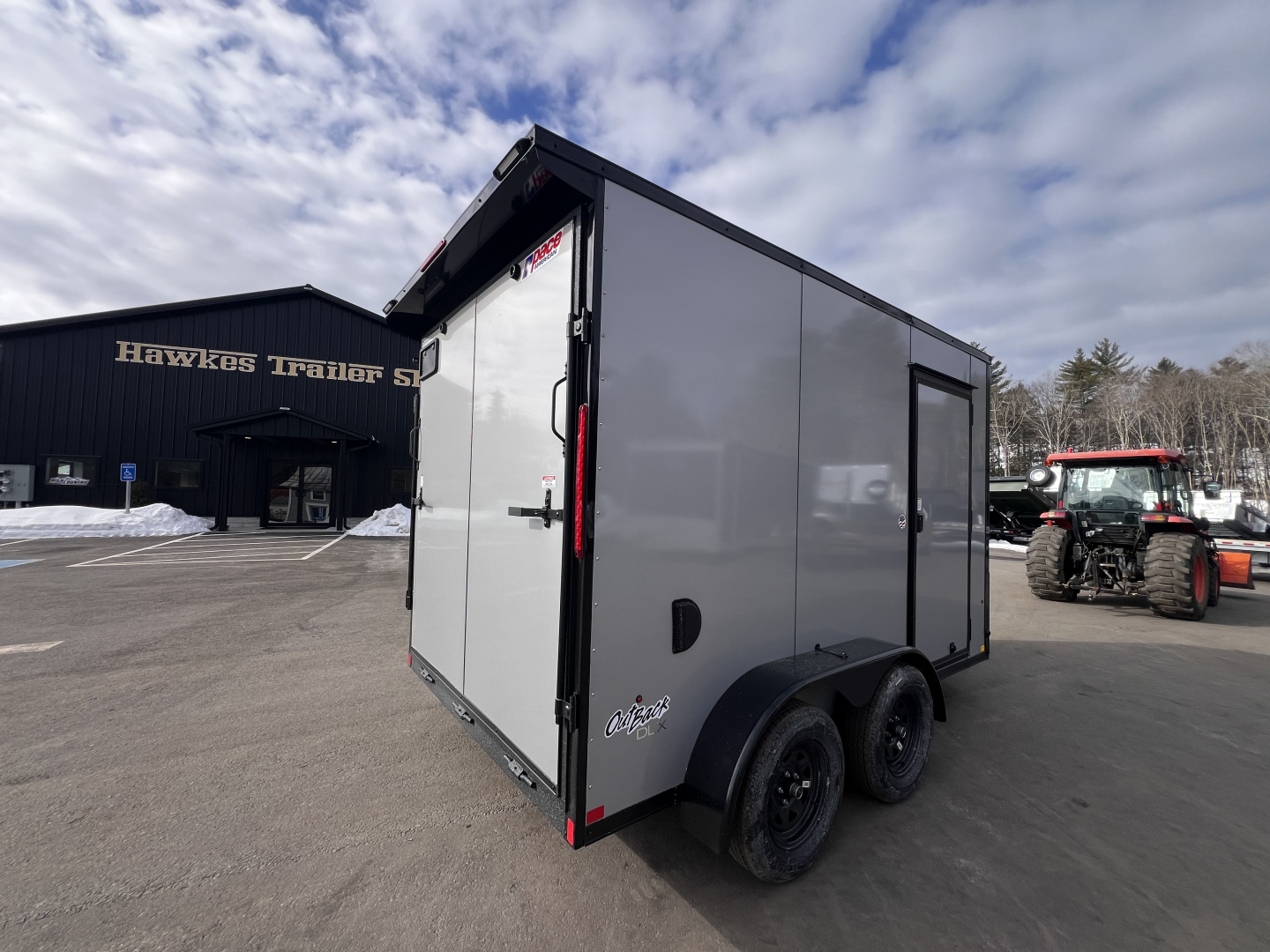 New 2026 Pace American 7x12 + 2ft V nose/ Rear Spoiler/ Polycore / Blackout - 7000GVW