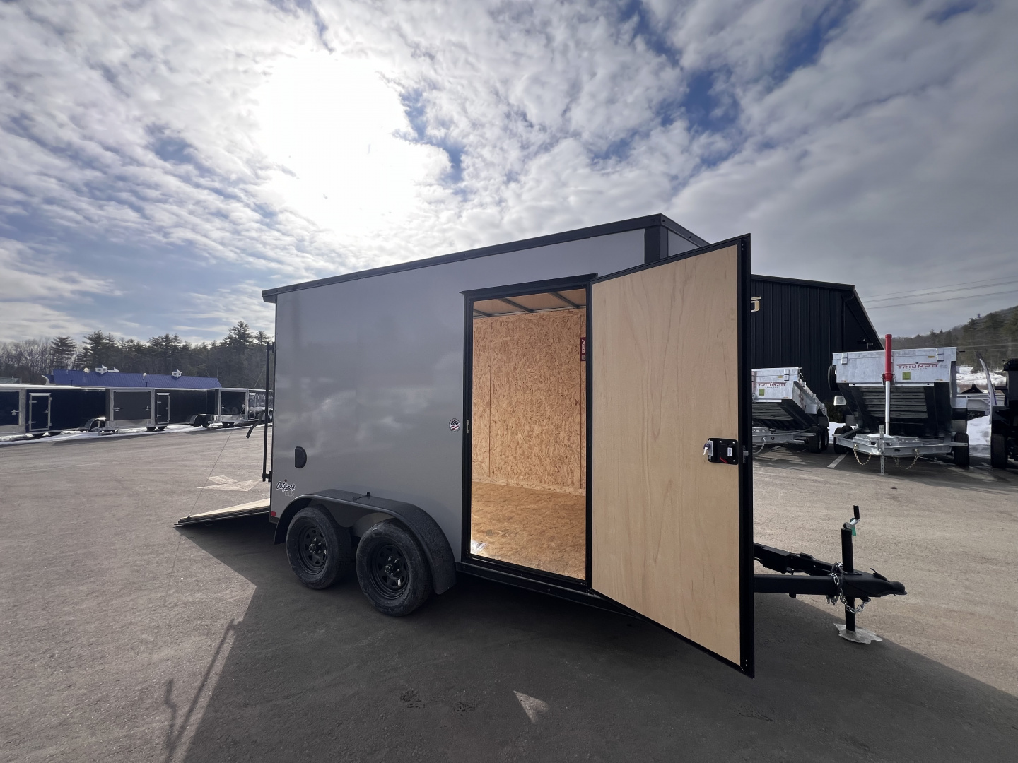 New 2026 Pace American 7x12 + 2ft V nose/ Rear Spoiler/ Polycore / Blackout - 7000GVW