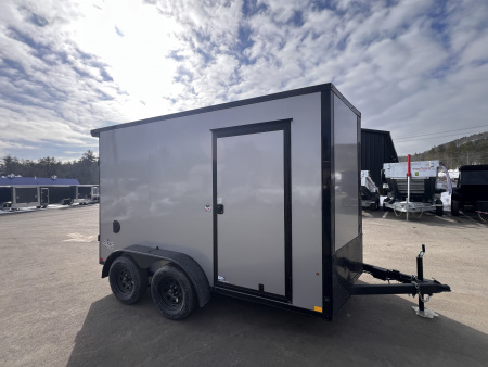 New 2026 Pace American 7x12 + 2ft V nose/ Rear Spoiler/ Polycore / Blackout - 7000GVW