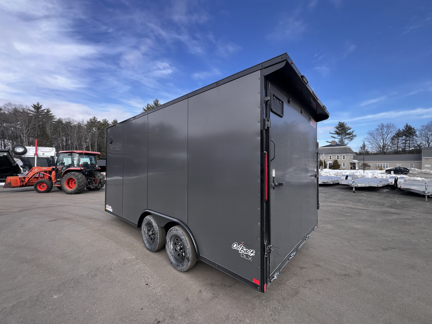 New 2026 Pace American 8.5x16 + 2ft V nose/ Rear Spoiler/ Polycore / 7' Int./ Blackout - 7000GVW