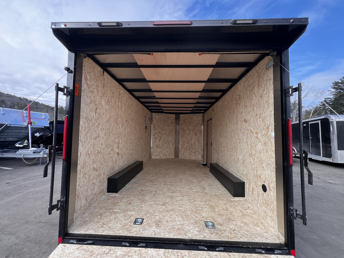 New 2026 Pace American 8.5x16 + 2ft V nose/ Rear Spoiler/ Polycore / 7' Int./ Blackout - 7000GVW