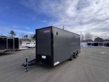 New 2026 Pace American 8.5x16 + 2ft V nose/ Rear Spoiler/ Polycore / 7' Int./ Blackout - 7000GVW