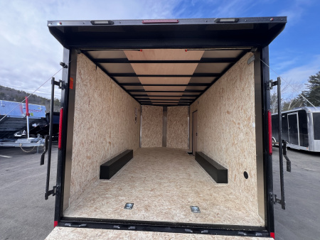 New 2026 Pace American 8.5x16 + 2ft V nose/ Rear Spoiler/ Polycore / 7' Int./ Blackout - 7000GVW