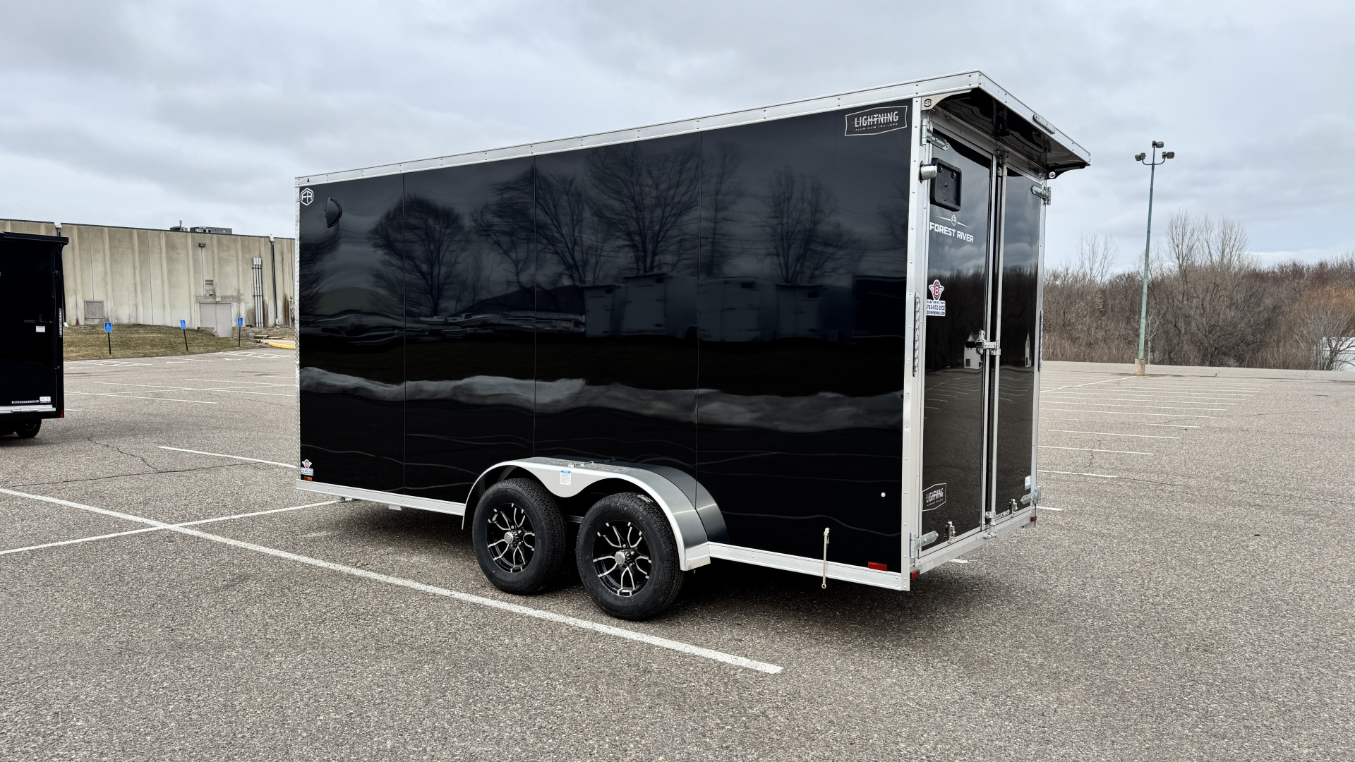 New Lightning 7x16 Aluminum Enclosed Trailer - Double Doors!