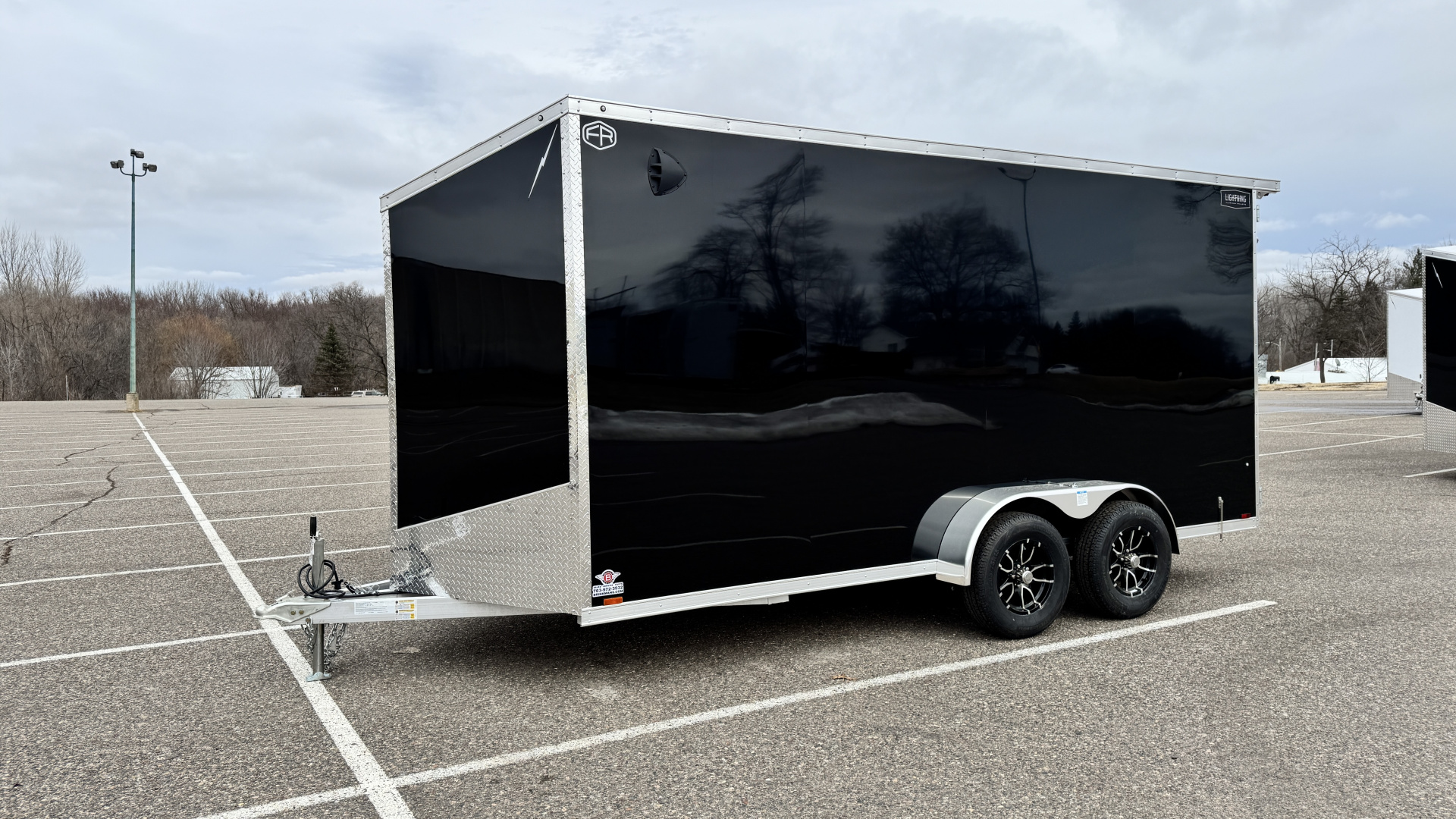 New Lightning 7x16 Aluminum Enclosed Trailer - Double Doors!