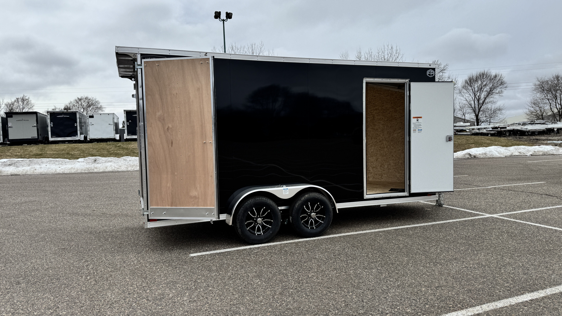 New Lightning 7x16 Aluminum Enclosed Trailer - Double Doors!