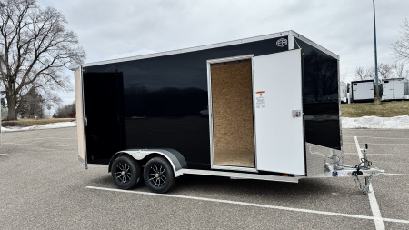 New Lightning 7x16 Aluminum Enclosed Trailer - Double Doors!
