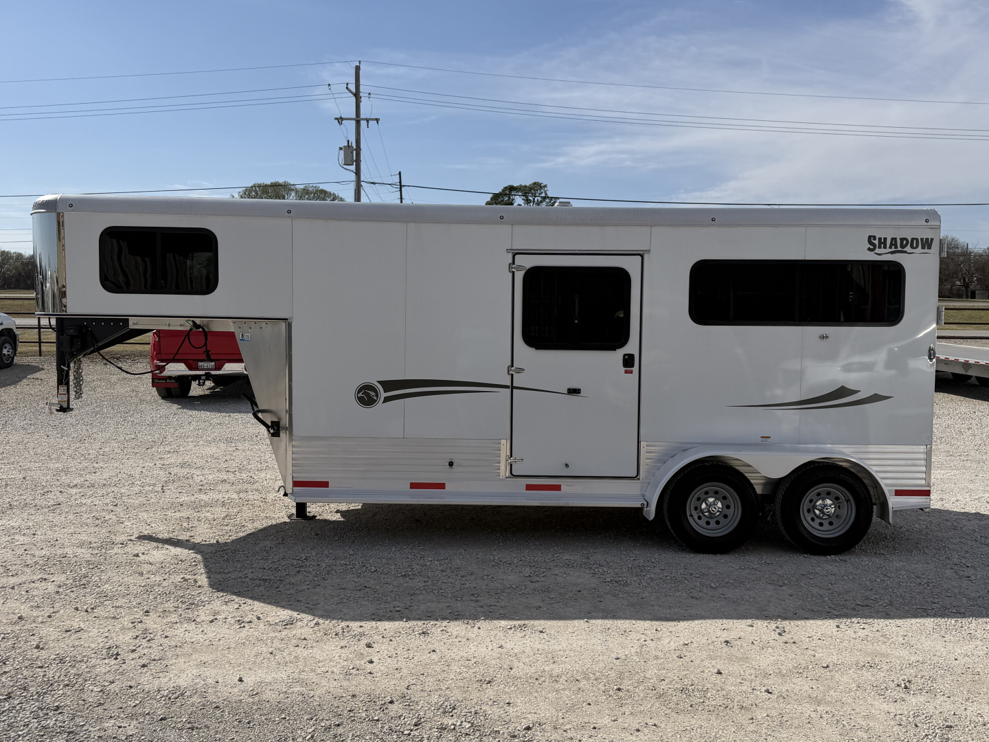 Used 2026 Shadow 2 Horse Gooseneck Straight Load Horse Trailer