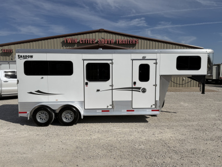Used 2026 Shadow 2 Horse Gooseneck Straight Load Horse Trailer