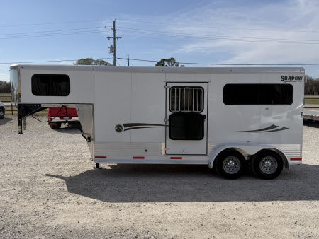 Used 2026 Shadow 2 Horse Gooseneck Straight Load Horse Trailer