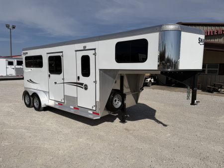 Used 2026 Shadow 2 Horse Gooseneck Straight Load Horse Trailer