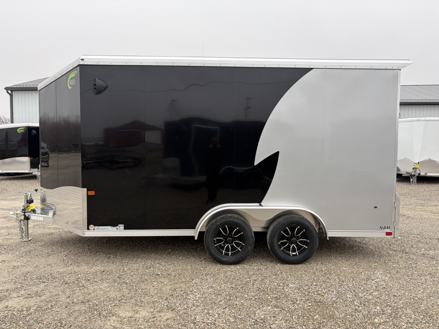 New 2026 NEO TRAILERS NAM1475TR86 (7.5' X 14') 7K V-Nose Enclosed Motorcycle Trailer
