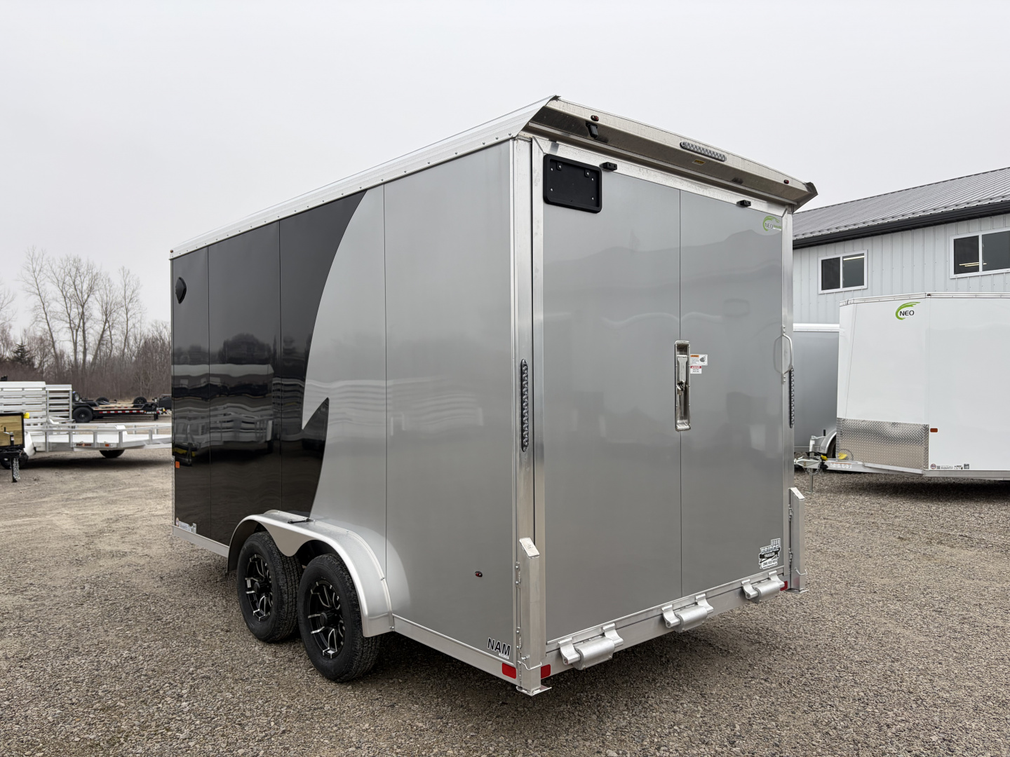 New 2026 NEO TRAILERS NAM1475TR86 (7.5' X 14') 7K V-Nose Enclosed Motorcycle Trailer