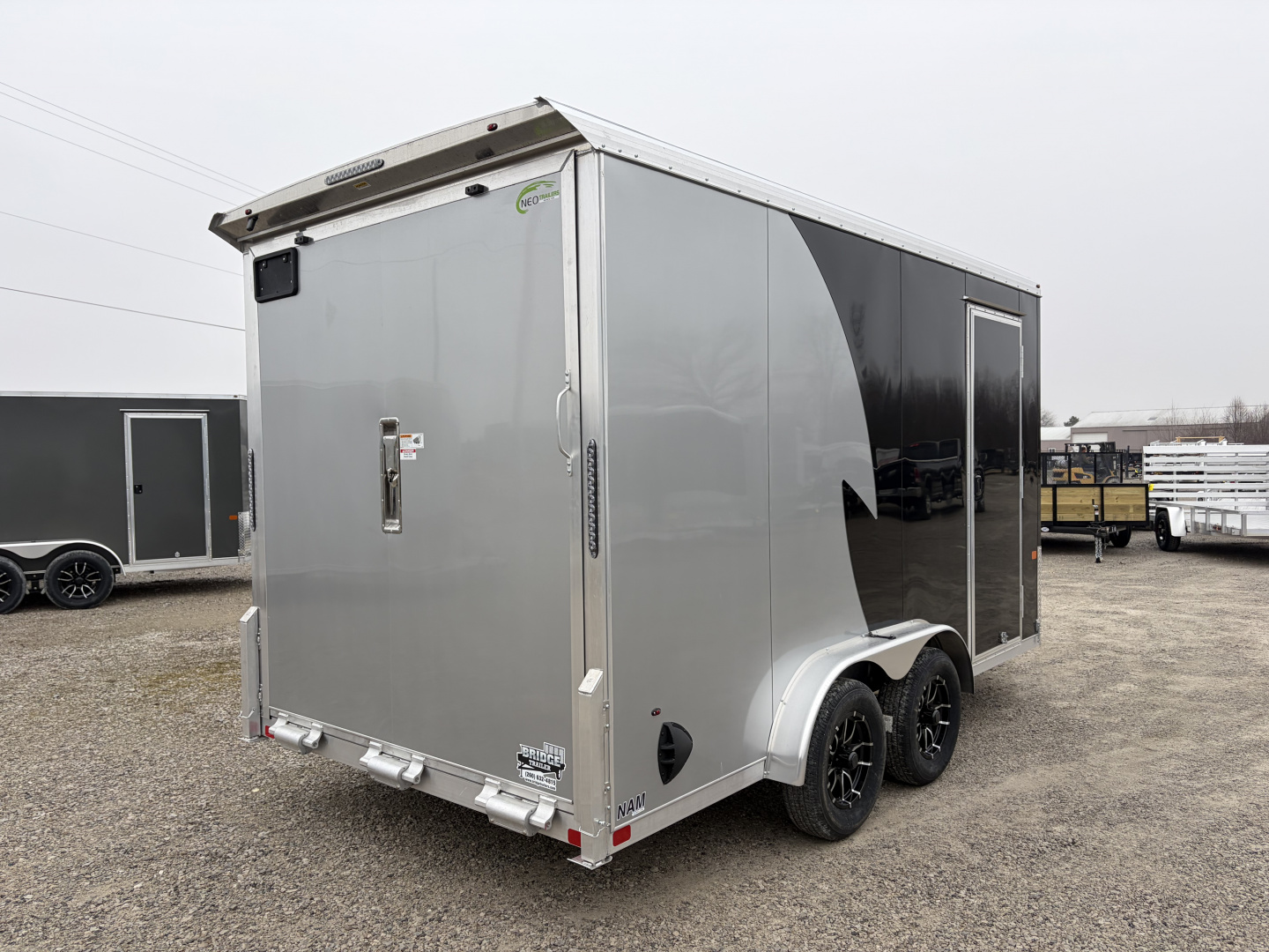 New 2026 NEO TRAILERS NAM1475TR86 (7.5' X 14') 7K V-Nose Enclosed Motorcycle Trailer