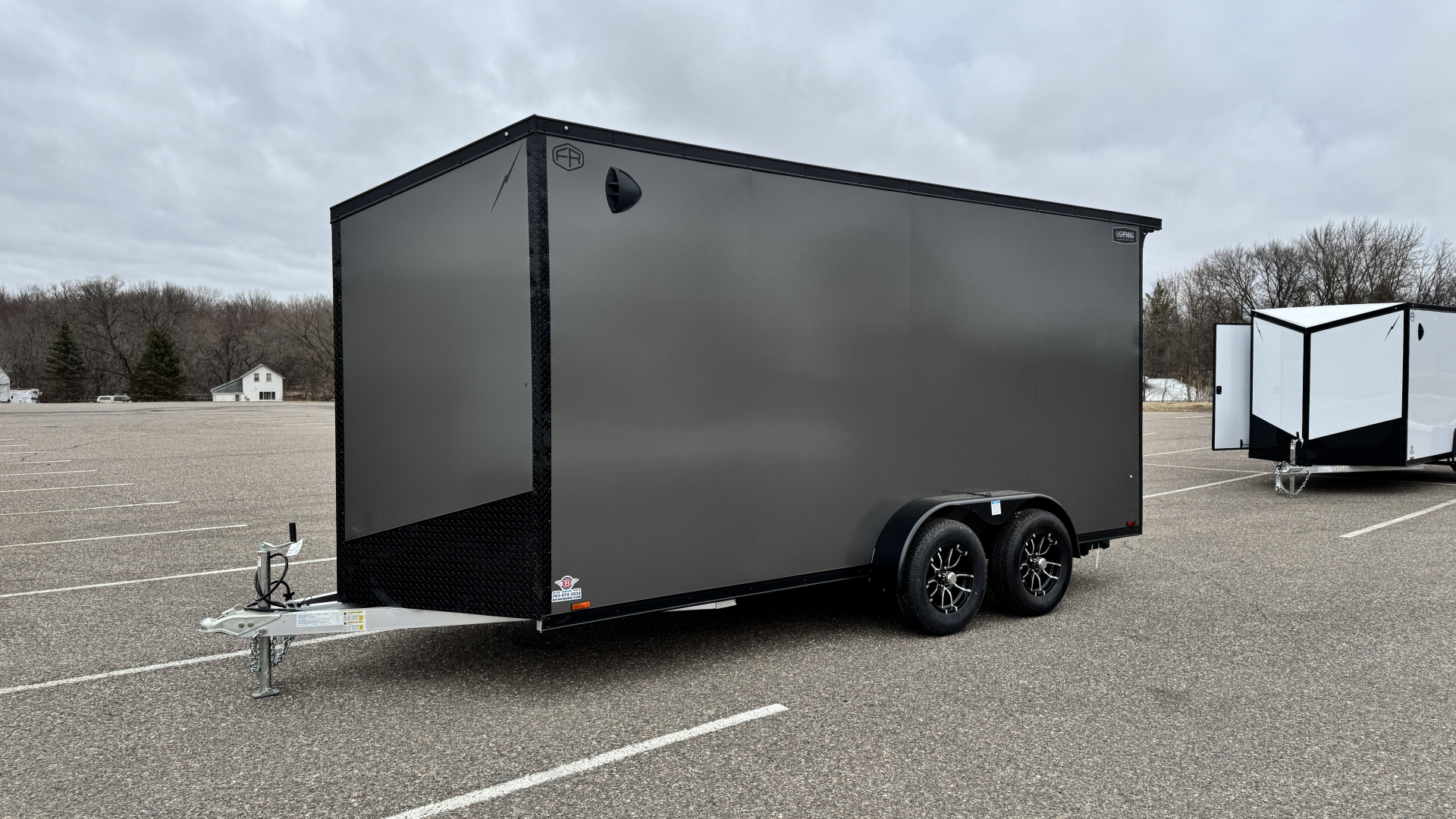New Lightning 7x16 Aluminum Enclosed Trailer - Ramp Door & Blackout Package!