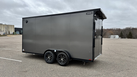 New Lightning 7x16 Aluminum Enclosed Trailer - Ramp Door & Blackout Package!