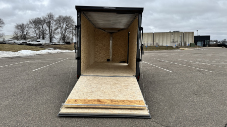 New Lightning 7x16 Aluminum Enclosed Trailer - Ramp Door & Blackout Package!