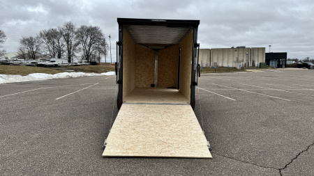 New Lightning 7x16 Aluminum Enclosed Trailer - Ramp Door & Blackout Package!