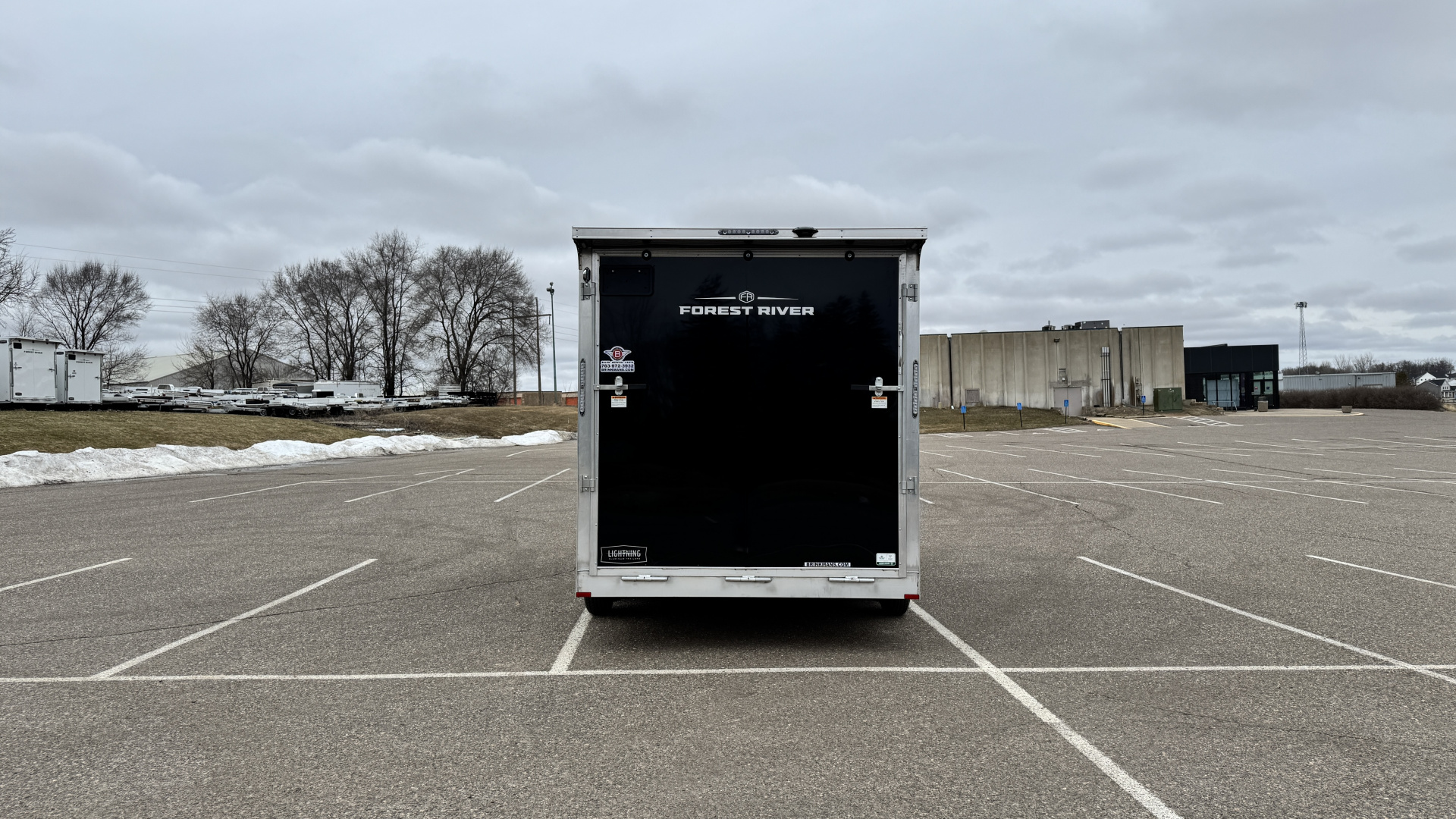 New Lightning 7.5x16 Aluminum Enclosed Trailer - Rear ramp door!