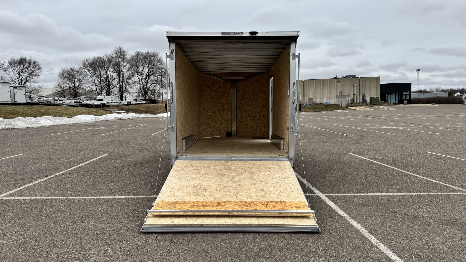 New Lightning 7.5x16 Aluminum Enclosed Trailer - Rear ramp door!