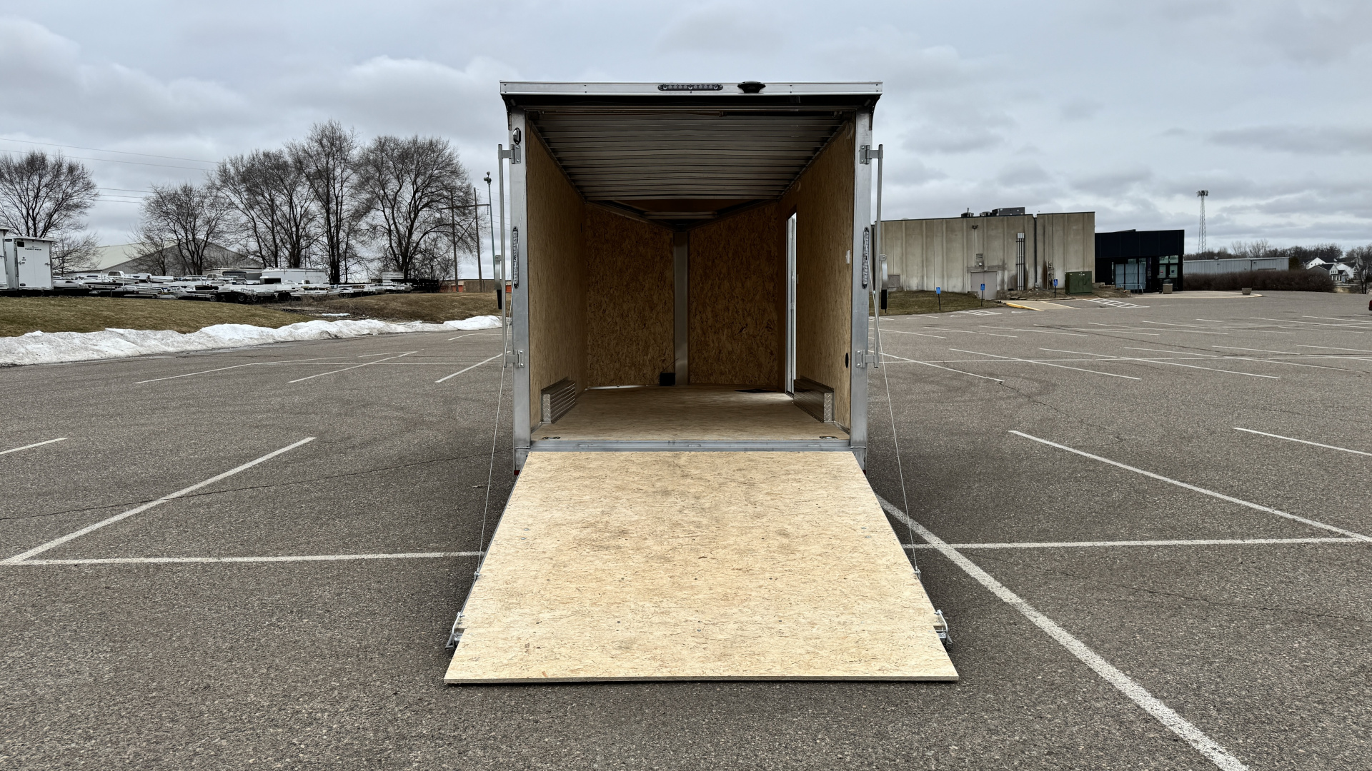 New Lightning 7.5x16 Aluminum Enclosed Trailer - Rear ramp door!