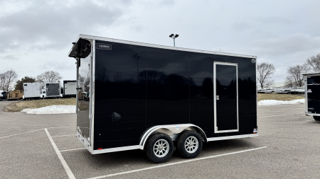 New Lightning 7.5x16 Aluminum Enclosed Trailer - Rear ramp door!