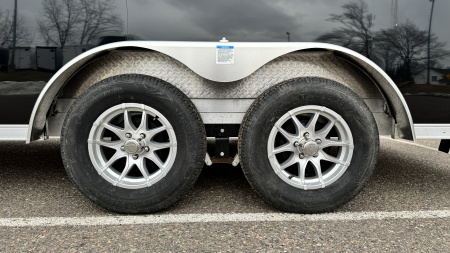 New Lightning 7.5x16 Aluminum Enclosed Trailer - Rear ramp door!