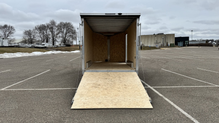 New Lightning 7.5x16 Aluminum Enclosed Trailer - Rear ramp door!