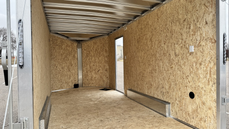 New Lightning 7.5x16 Aluminum Enclosed Trailer - Rear ramp door!