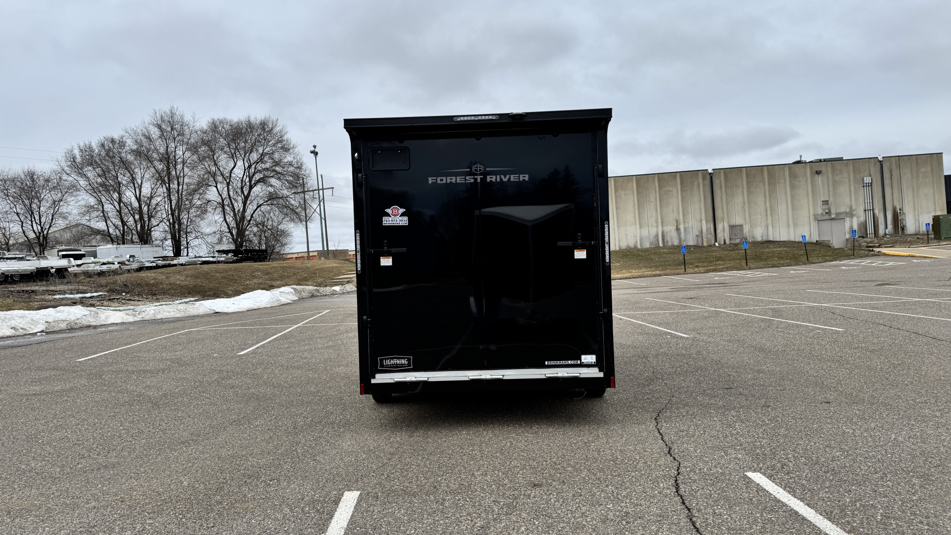 New Lightning 7.5x16 Aluminum Enclosed Trailer - Rear ramp door & Blackout Package!