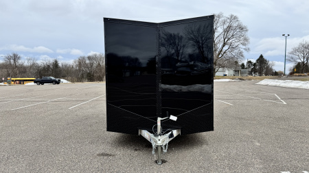 New Lightning 7.5x16 Aluminum Enclosed Trailer - Rear ramp door & Blackout Package!