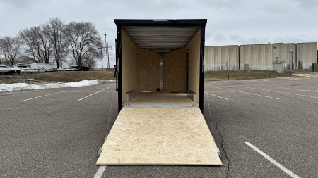 New Lightning 7.5x16 Aluminum Enclosed Trailer - Rear ramp door & Blackout Package!