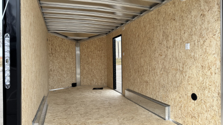 New Lightning 7.5x16 Aluminum Enclosed Trailer - Rear ramp door & Blackout Package!