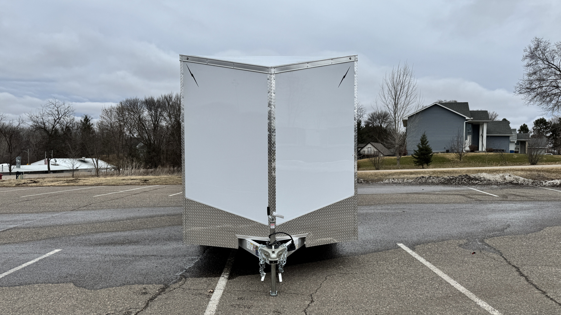 New Lightning 7.5x16 Aluminum Enclosed Trailer - Rear ramp door!