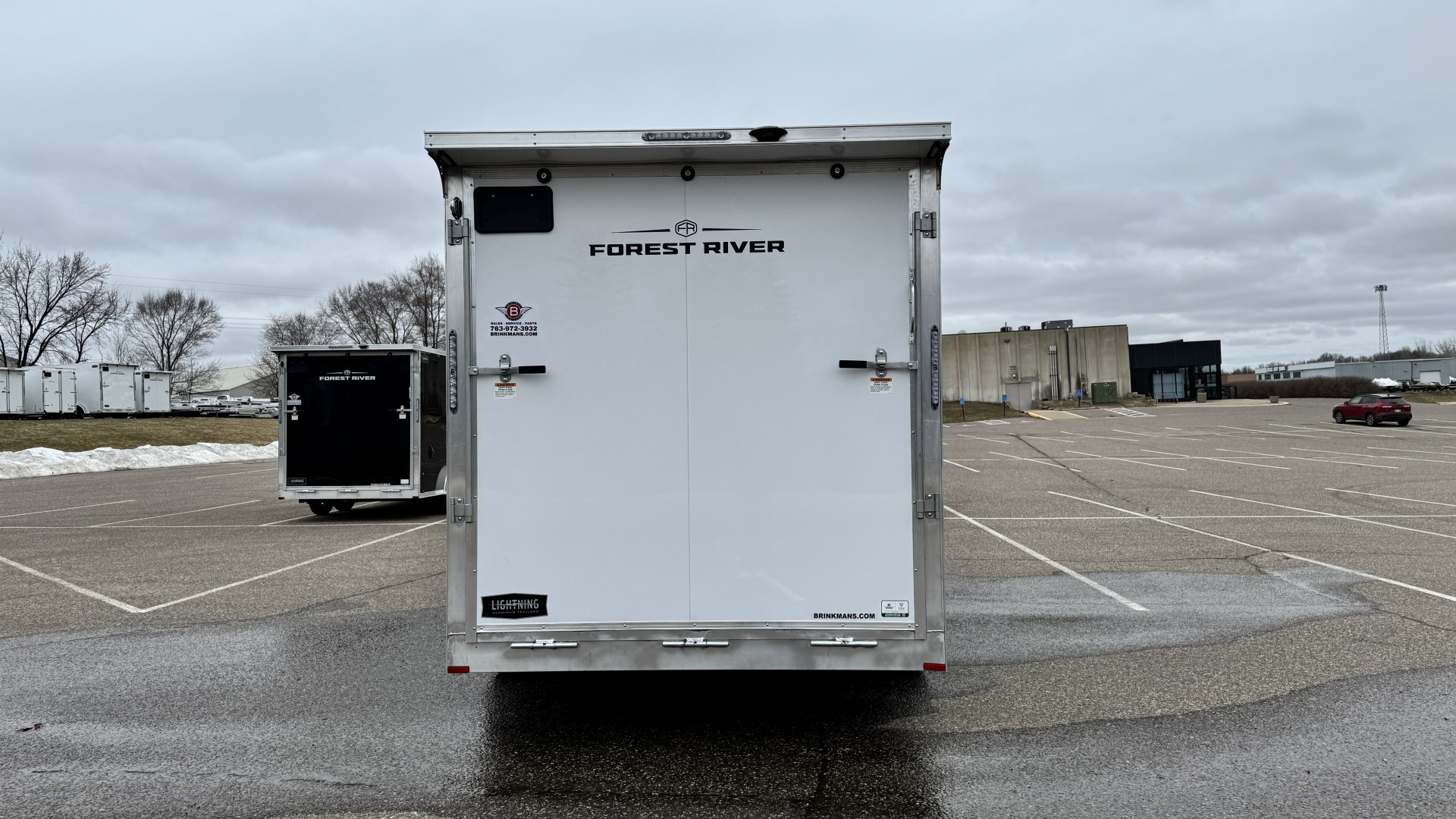 New Lightning 7.5x16 Aluminum Enclosed Trailer - Rear ramp door!
