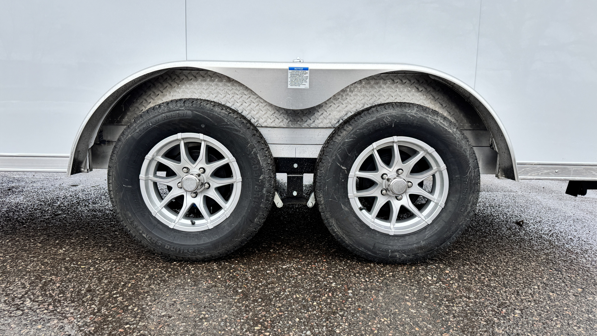 New Lightning 7.5x16 Aluminum Enclosed Trailer - Rear ramp door!