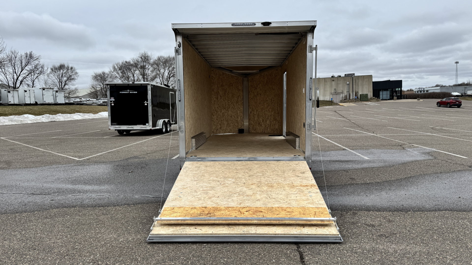 New Lightning 7.5x16 Aluminum Enclosed Trailer - Rear ramp door!